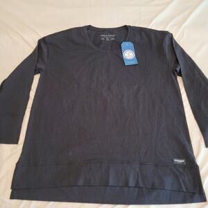 Life Is Good Shirt Crusher FLEX Womens XL Black Tunic Long Sleeve Athleisure